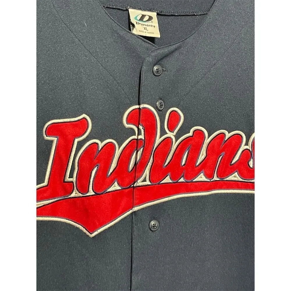 Cleveland Indians MLB Jersey Men's XL Blue Majestic Baseball
